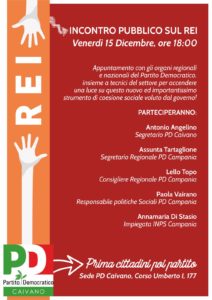 Incontro nella sede del PD per discutere del Reddito d'Inclusione