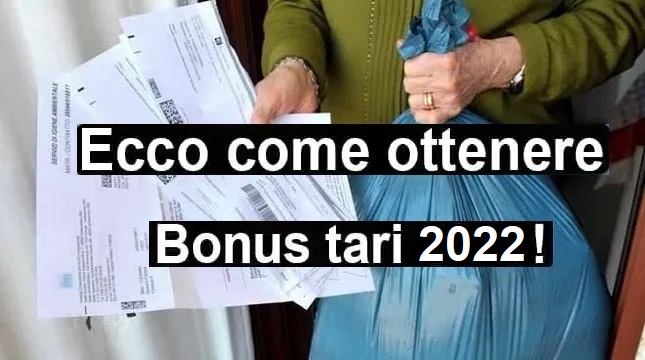 Bonus Tari 2022 comune di Caivano, domande on line dal 1 agosto