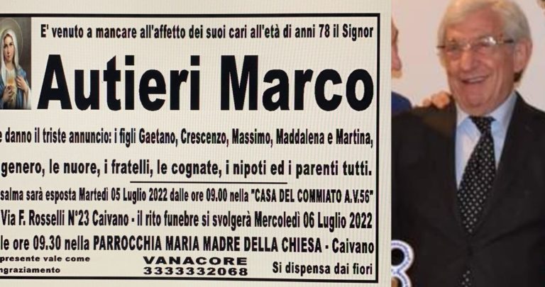 Si è spento il signor Marco Autieri, noto come “Marchesino”