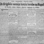 La prima pagina del quotidiano Il Mattino con la notizia del bombardamento