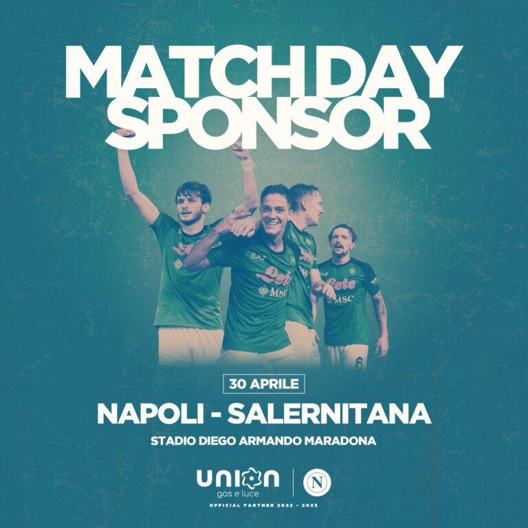 CALCIO SERIE A.  Napoli- Salernitana: match-day sponsor di Union Gas e Luce