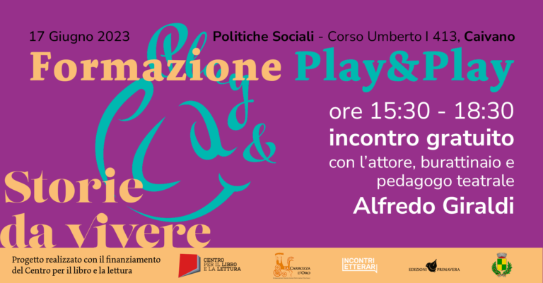 Continua il percorso Play and Play: storie da vivere