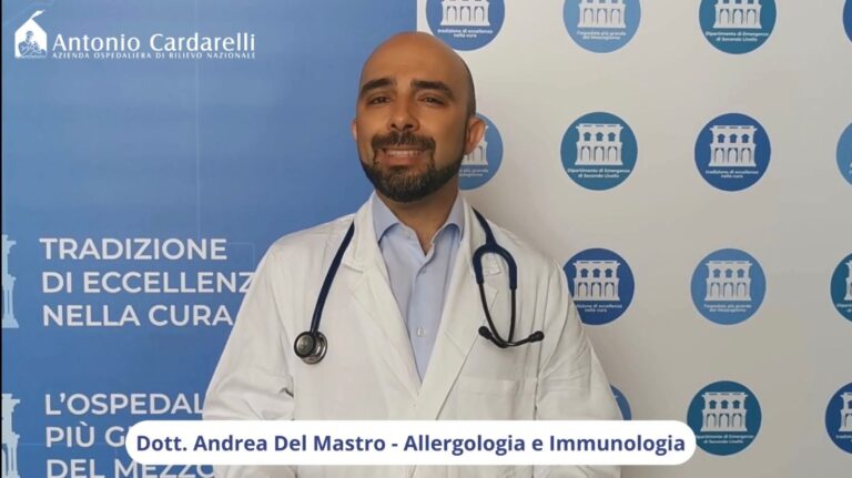 SALUTE. Allergie e infezioni, i consigli dell’ospedale Cardarelli: “Portare con sé farmaci d’urgenza e vaccinarsi contro il Fuoco di Sant’Antonio”