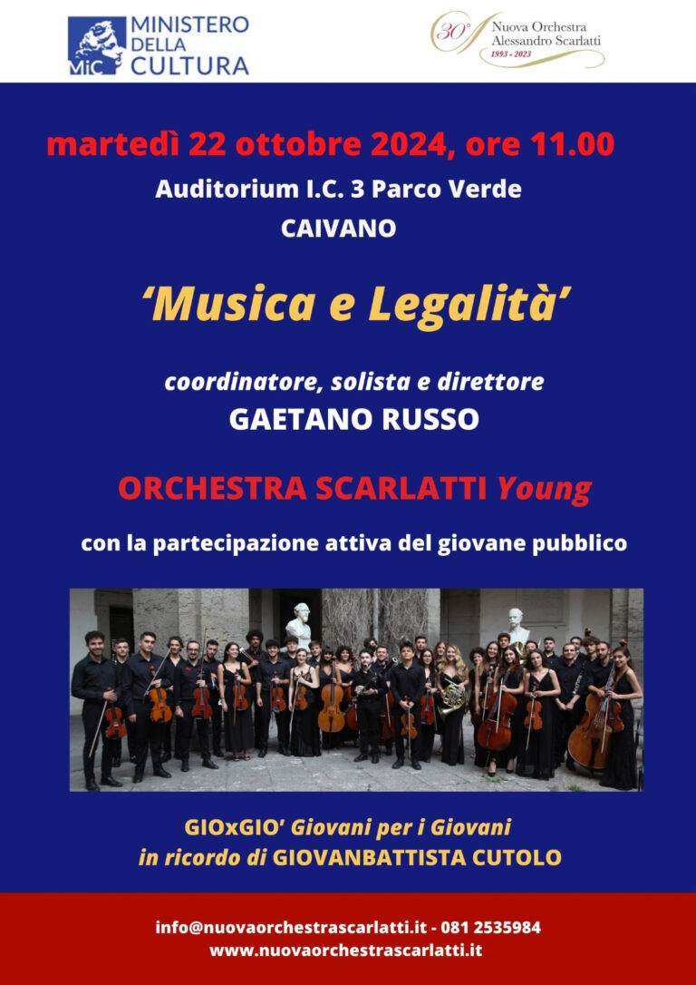 Musica e Legalità per Giogiò. L’Orchestra Scarlatti Young a Caivano