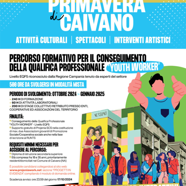 Primavera di Caivano, iniziati i corsi per Youth Worker