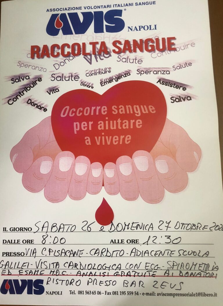 LA SOLIDARIETA’. “L’appuntamento con la vita”: presso lo studio del dottor Simone Monopoli ritorna l’iniziativa dell’Avis