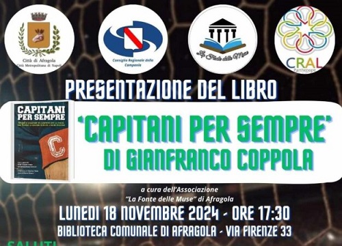 ‘Capitani per sempre’ Gianfranco Coppola, presenta il suo libro ad Afragola